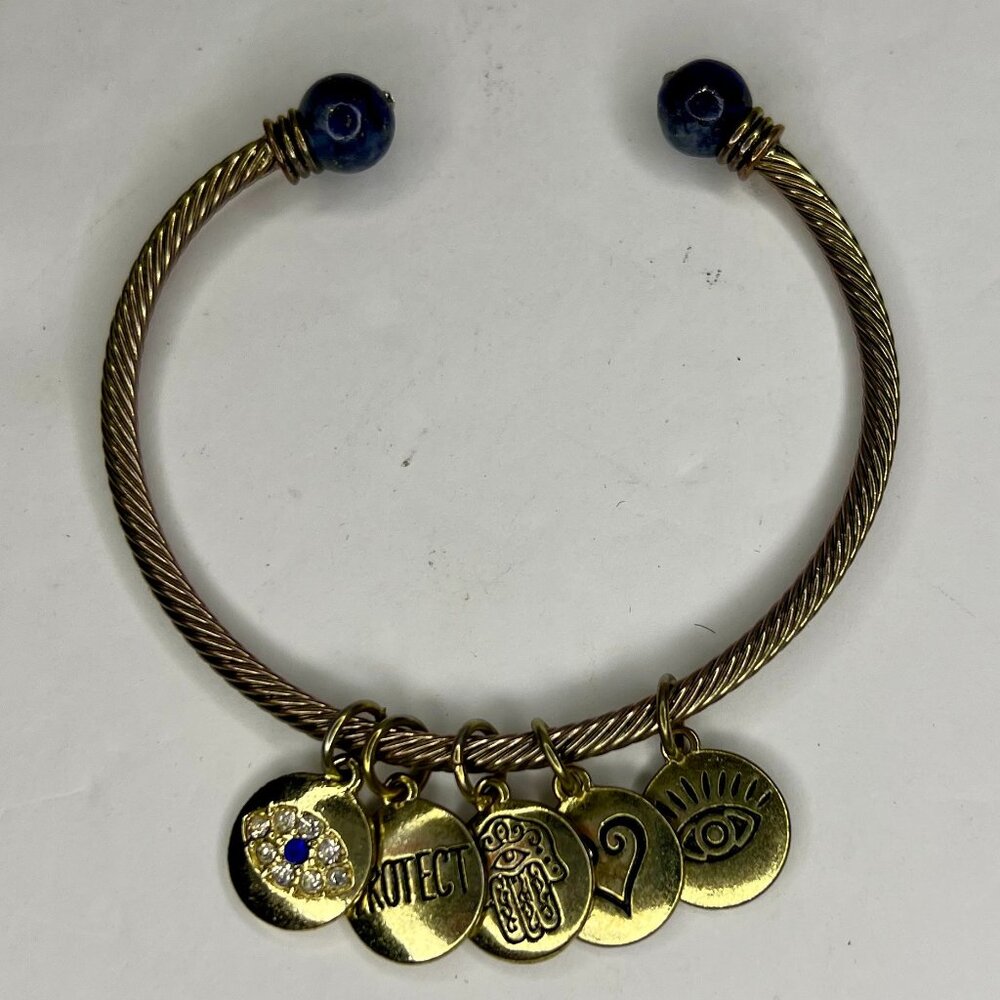 Hamsa Rope-like Cuff Bracelet